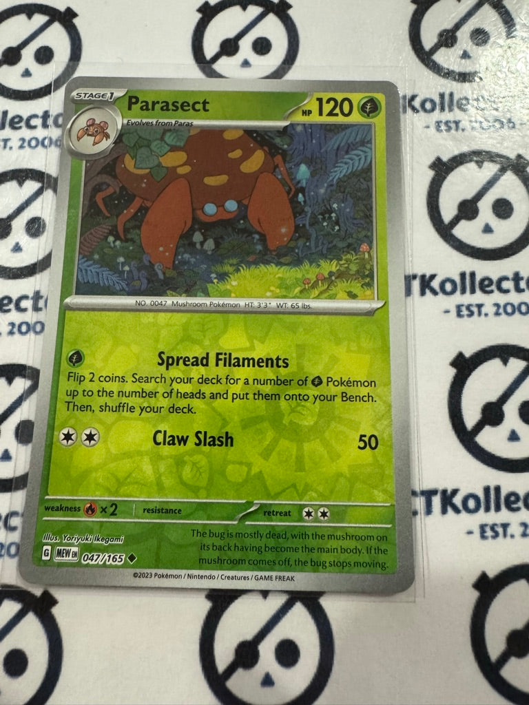 Parasect Reverse Holo #047/165 Scarlet & Violet 151 Pokemon Card