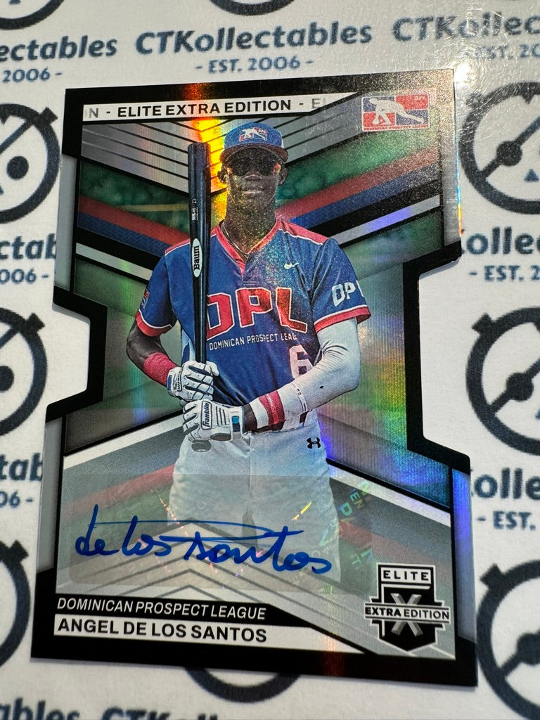 2023 Panini Baseball Elite Extra #001/399 Angel De Los Santos Auto Die Cut