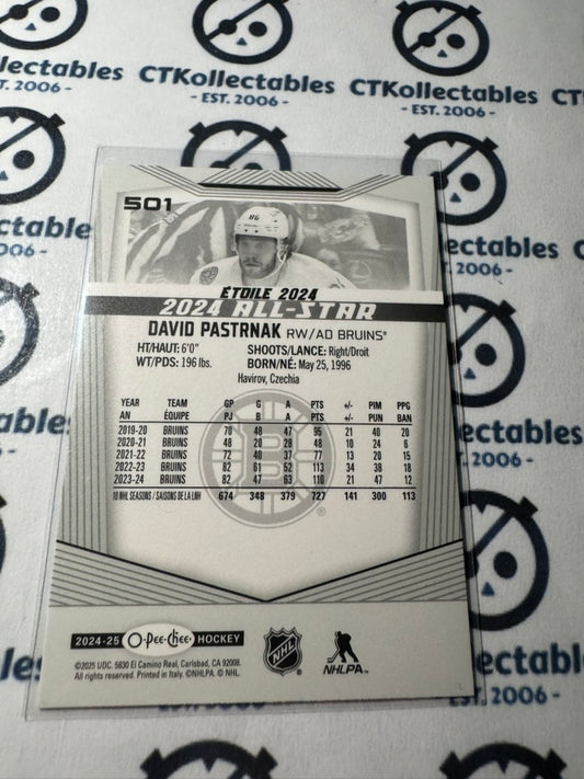 2024-25 O-Pee-Chee Hockey ALL STAR #501 David Pastrnak Boston Bruins