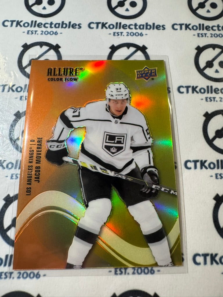 2022-23 Upper Deck Allure Jacob Moverare Color Flow Orange-Yellow Kings