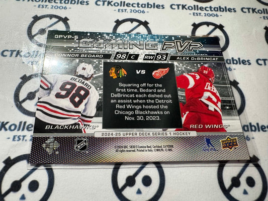 2024-25 Upper deck Hockey Series 1 Connor Bedard/Alex Debrincat Gaming PVP GPVP5