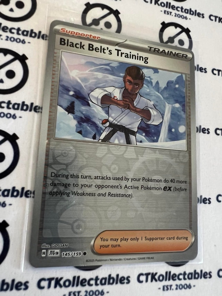 Black Belt's Training Reverse Holo #145/159 Journey Together Pokemon Card TCG