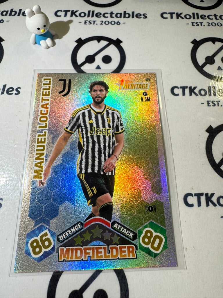 2023-24 TOPPS MATCH ATTAX HERITAGE MANUEL LOCATELLI HERITAGE #479 SOCCER CARD