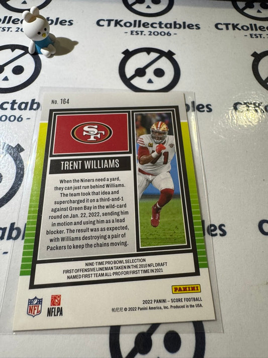 2022 PANINI NFL SCORE TRENT WILLIAMS GOLD #164 49ERS