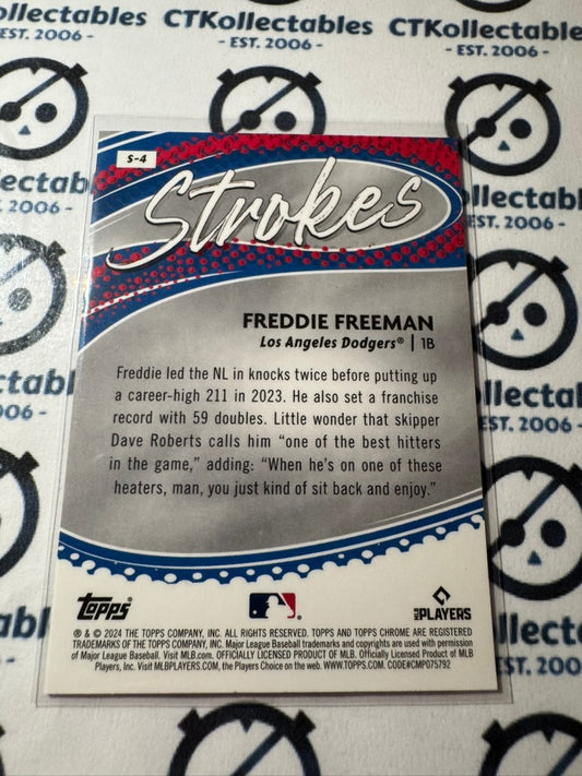 2024 Topps Chrome Baseball Freddie Freeman Strokes #S-4 Dodgers