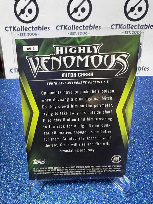2023-24 Topps Chrome NBL Highly Venomous #HV-9 Mitch Creek South East Melbourne