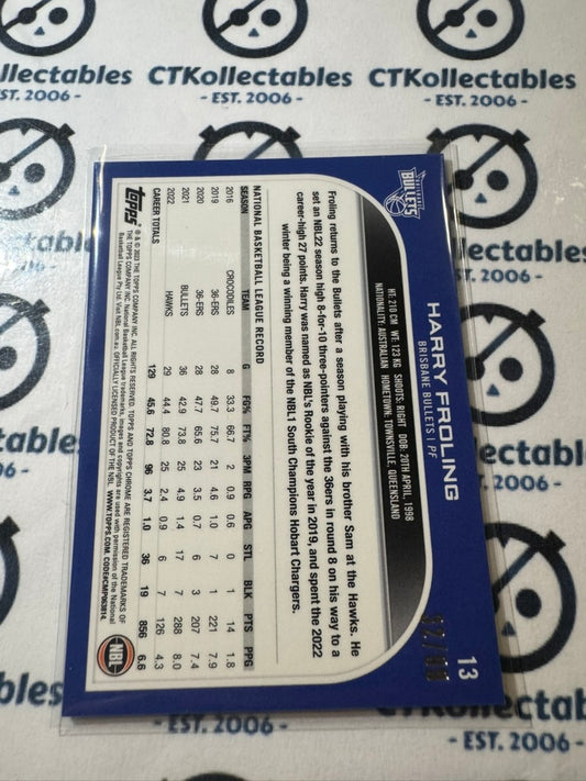 2022-23 Topps NBL Chrome Harry Froling Green Refractor #32/99 Bullets