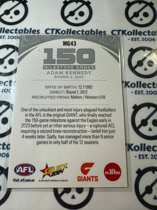 2024 AFL Footy Stars Milestone 150 Games - MG43 Adam Kennedy Giants