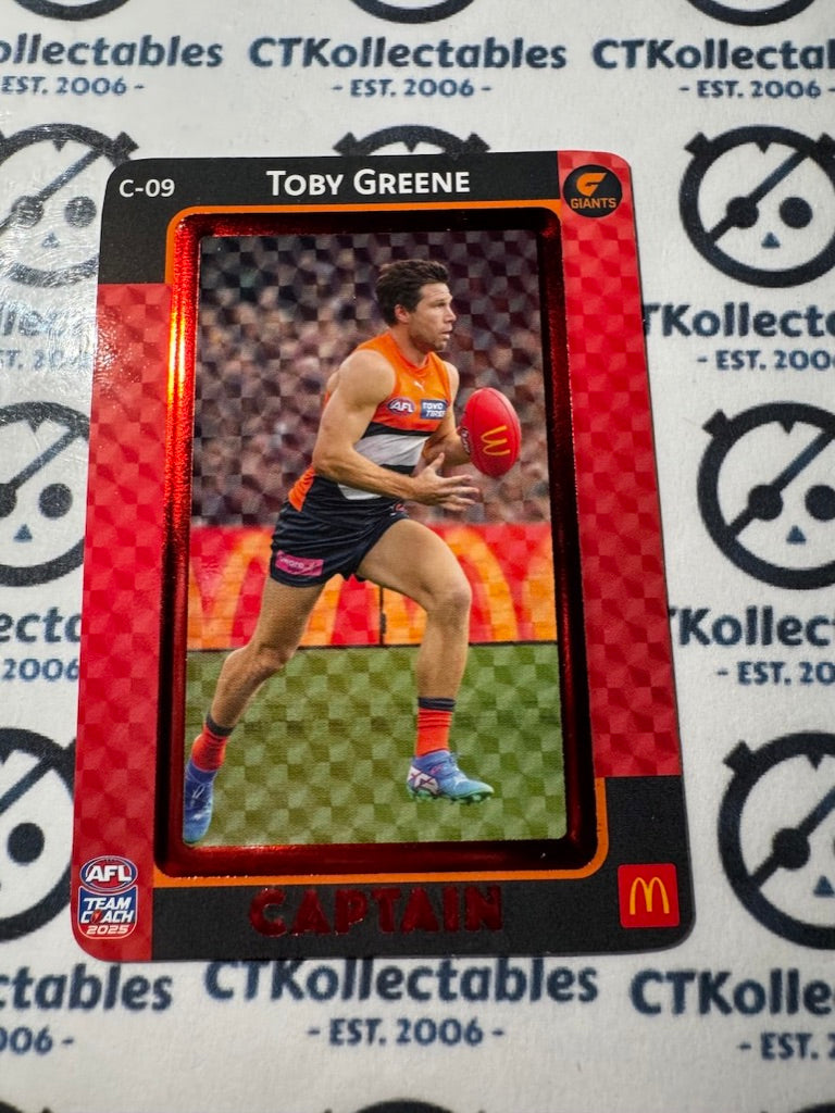 2025 AFL Teamcoach Maccas Captain RED - Toby Greene C-09 Giants