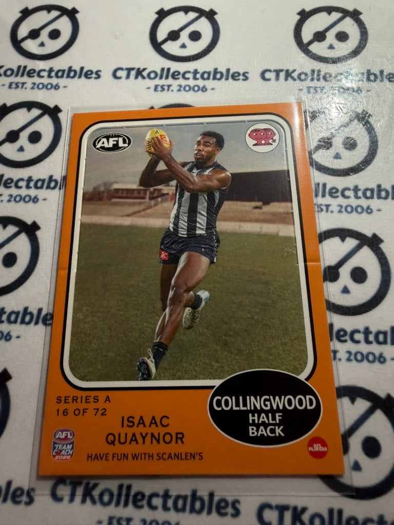 2026 Teamcoach AFL Scanlens Die-Cut Isaac Quaynor 16 of 72 Magpies