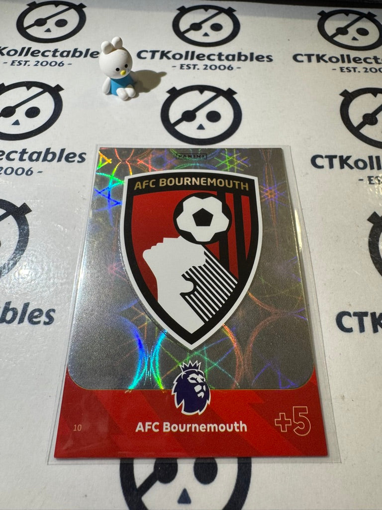 2024 PANINI ADRENALIN XL PREMIER LEAGUE AFC BOURNEMOUTH LOGO #10 HOLO FOIL SOCCER CARD