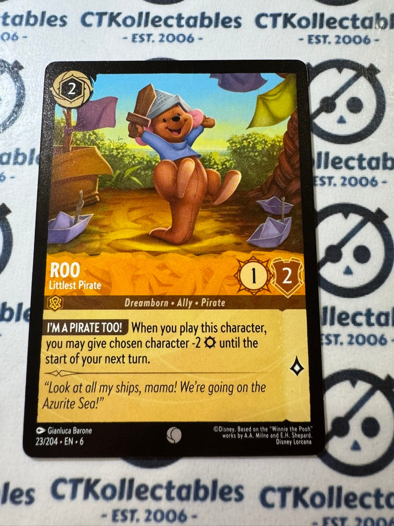 2024 DISNEY LORCANA Azurite Sea -Roo #23/204 NON FOIL Game Card
