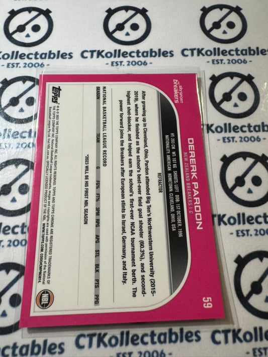 2022-23 Topps NBL Chrome Derek Pardon Refractor #59 Breakers