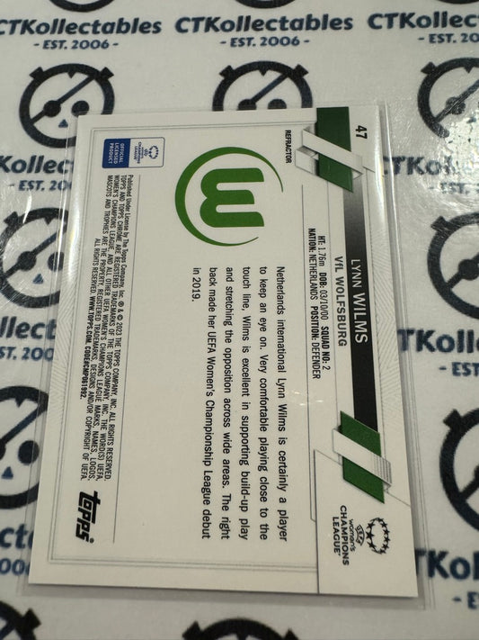 2022-23 Topps Chrome UEFA Women’s Soccer RC #47 Lynn Wilms Future Stars Refractor