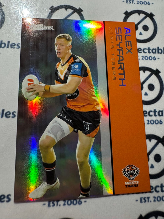 2025 NRL Traders Silver Parallel PS 152 ALEX SEYFARTH WESTS TIGERS