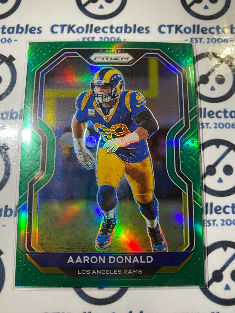 2020 NFL Prizm Aaron Donald Green Prizm #277 Rams