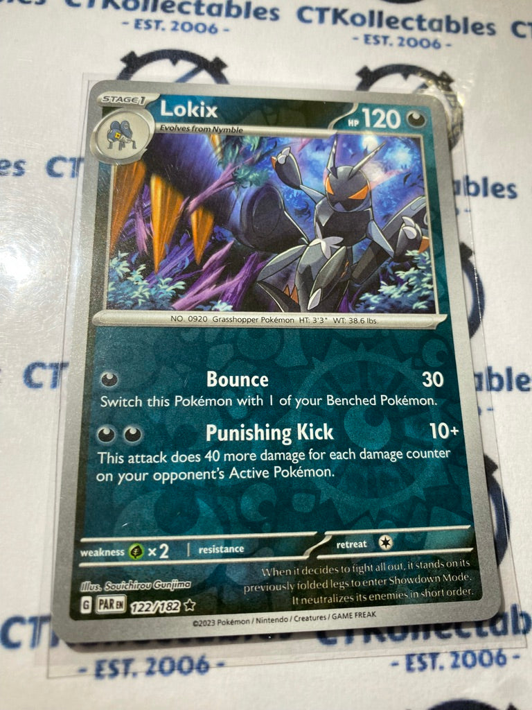 Lokix Reverse Holo #122/182 2023 Scarlet & Violet Paradox Rift Pokémon