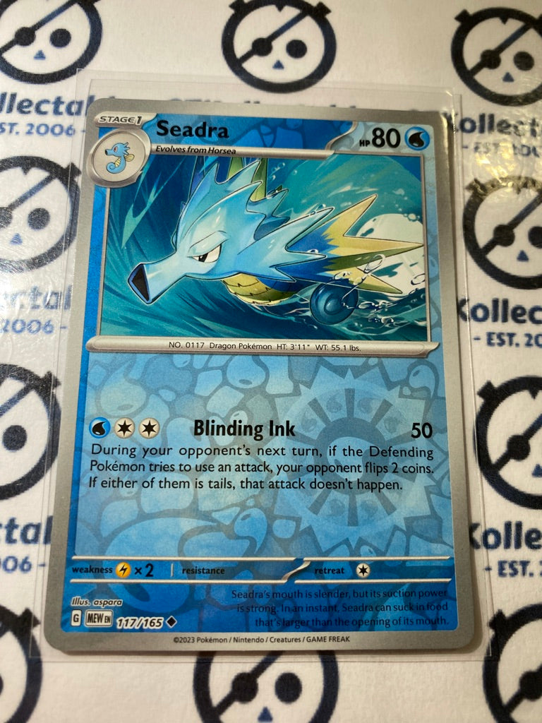 Seadra Reverse Holo #117/165 Scarlet & Violet 151 Pokemon Card