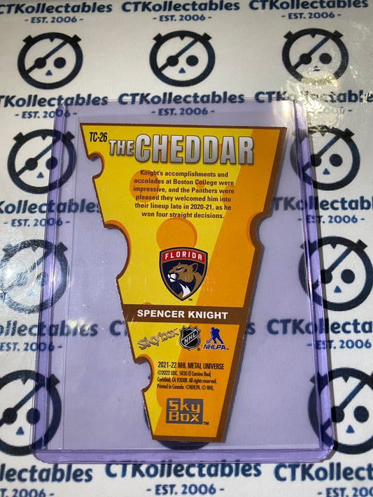 2021/22 Skybox NHL Metal Universe The Cheddar Spencer Knight #TC-26 Panthers