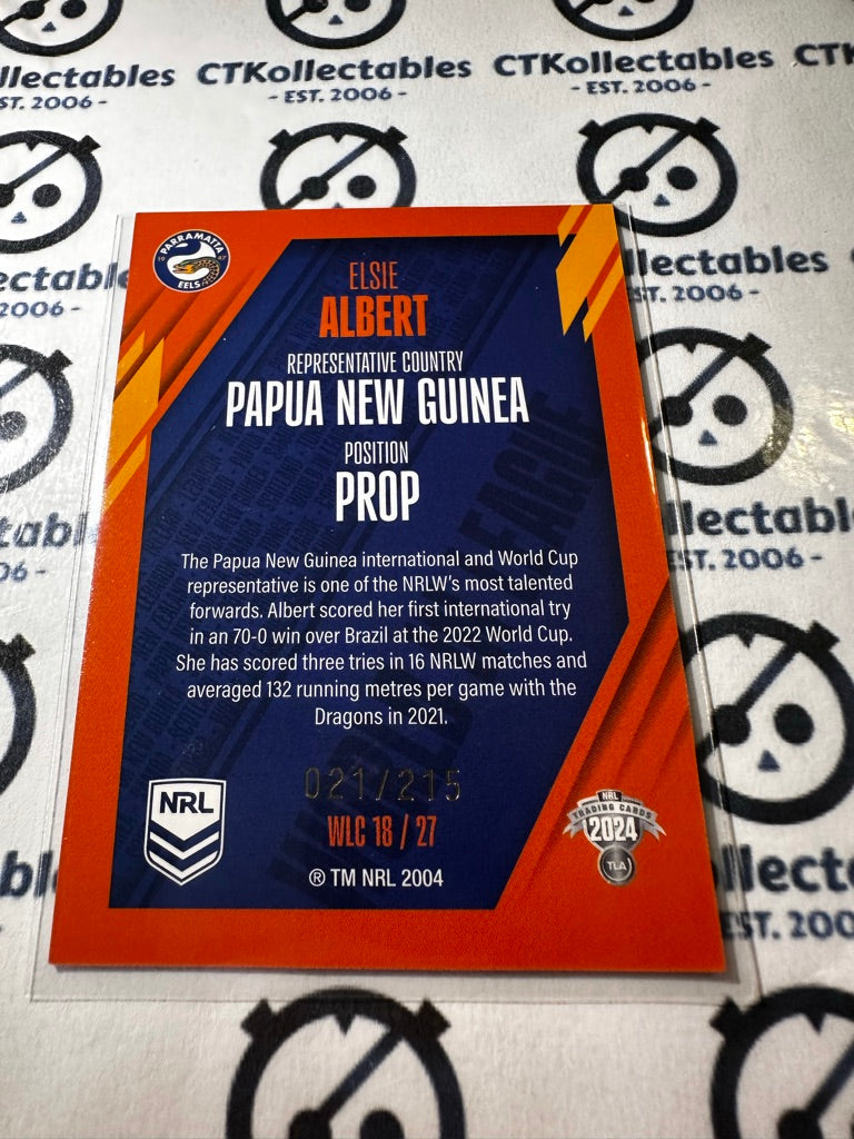 2024 TLA NRL Traders World In League - Copper Elsie Albert #021/215 Eels