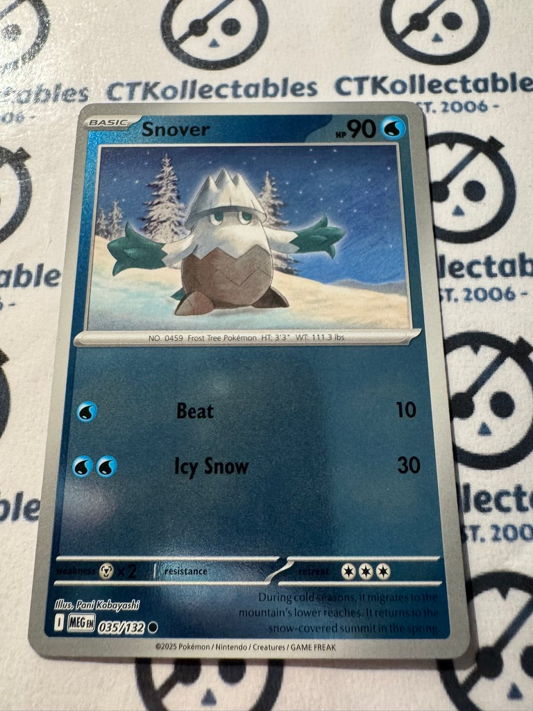 Snover Reverse Holo #035/132 Mega Evolution Pokemon