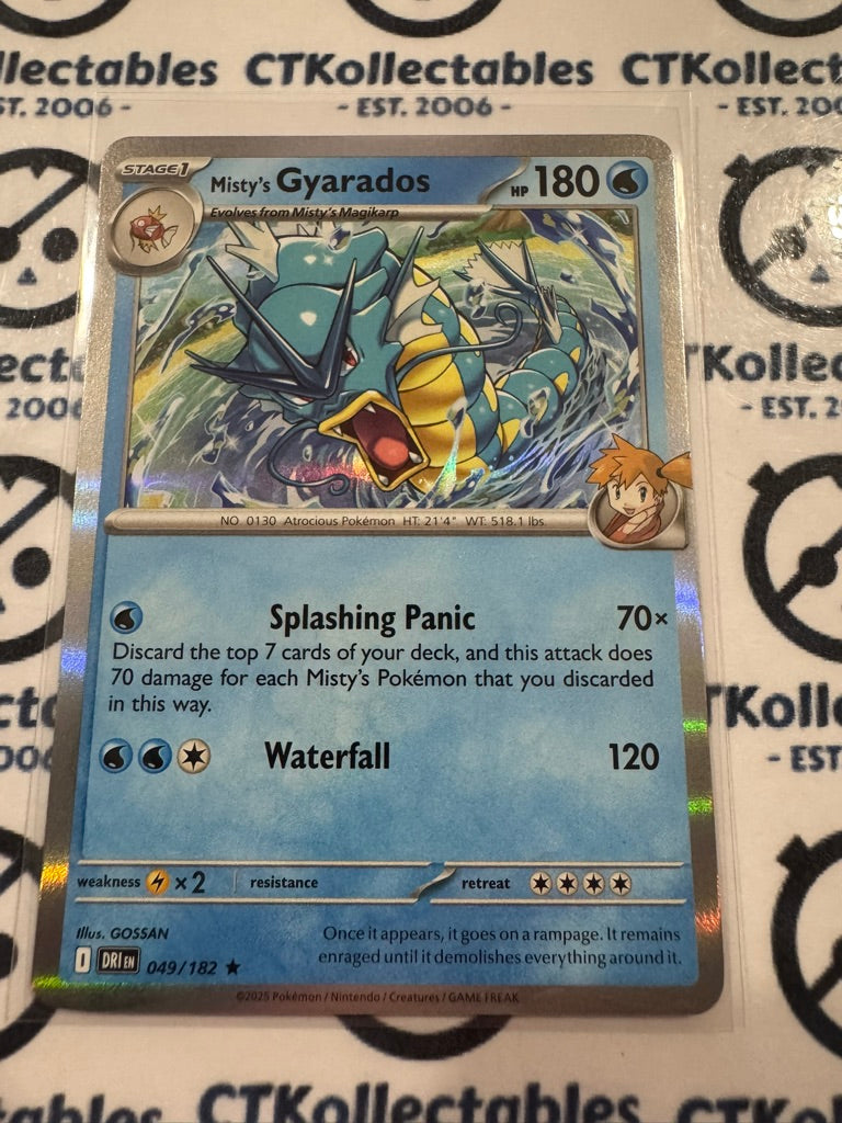 Misty's Gyarados Holo Rare #049/182 Scarlet & Violet Destined Rivals
