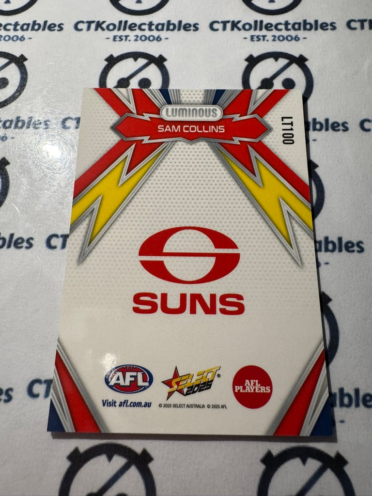 2025 AFL Footy Stars Thunderbolt LT100 Sam Collins Suns