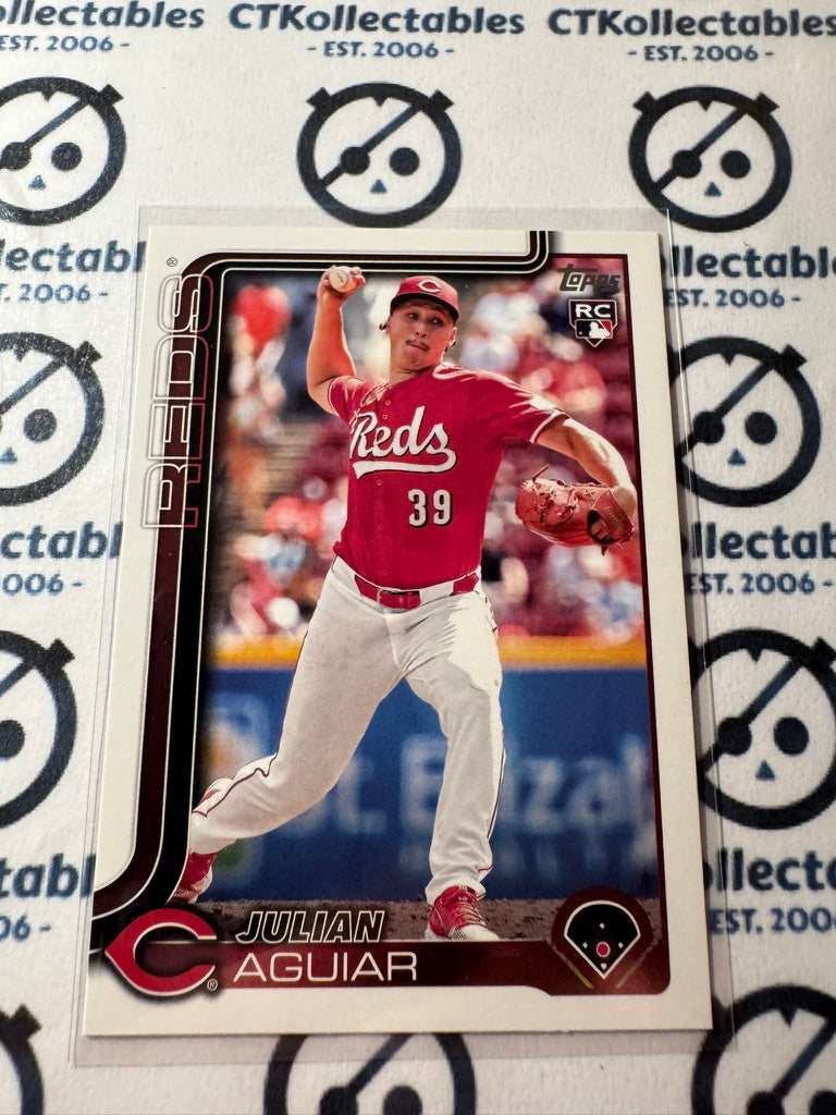 2025 Topps Series 2 Baseball Rookie Card #566 Julian Aguiar Cincinnati Reds RC