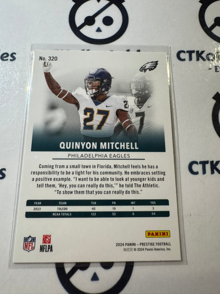 2024 NFL Prestige Rookie Card #320 Quinyon Mitchell Philadelphia Eagles