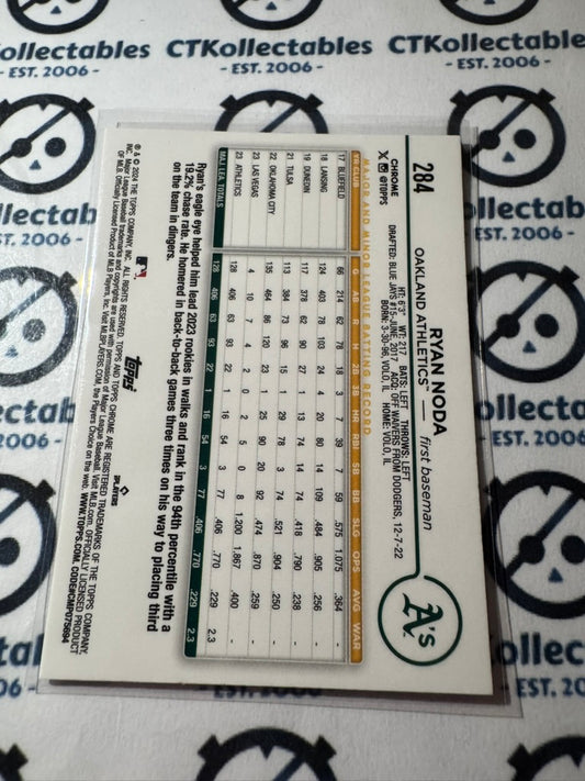 2024 Topps Chrome Baseball Ryan Noda X-Fractor #284 Athletics