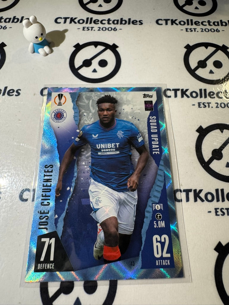 2023-24 TOPPS MATCH ATTAX JOSE CIFUENTES CRYSTAL BLUE #43