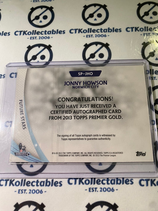 2013 Topps Premier Gold Jonny Howson Star Players Auto #SP-JHO