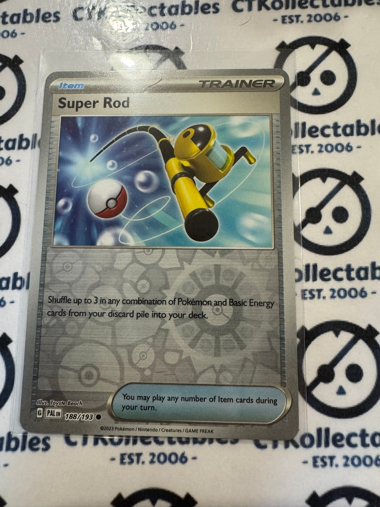 Super Rod Reverse Holo#188/193 Scarlet & Violet Paldea Evolved Pokemon Card