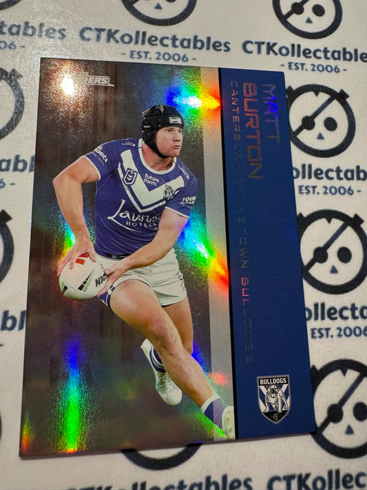 2025 NRL Traders Silver Parallel PS 020 MATT BURTON BULLDOGS