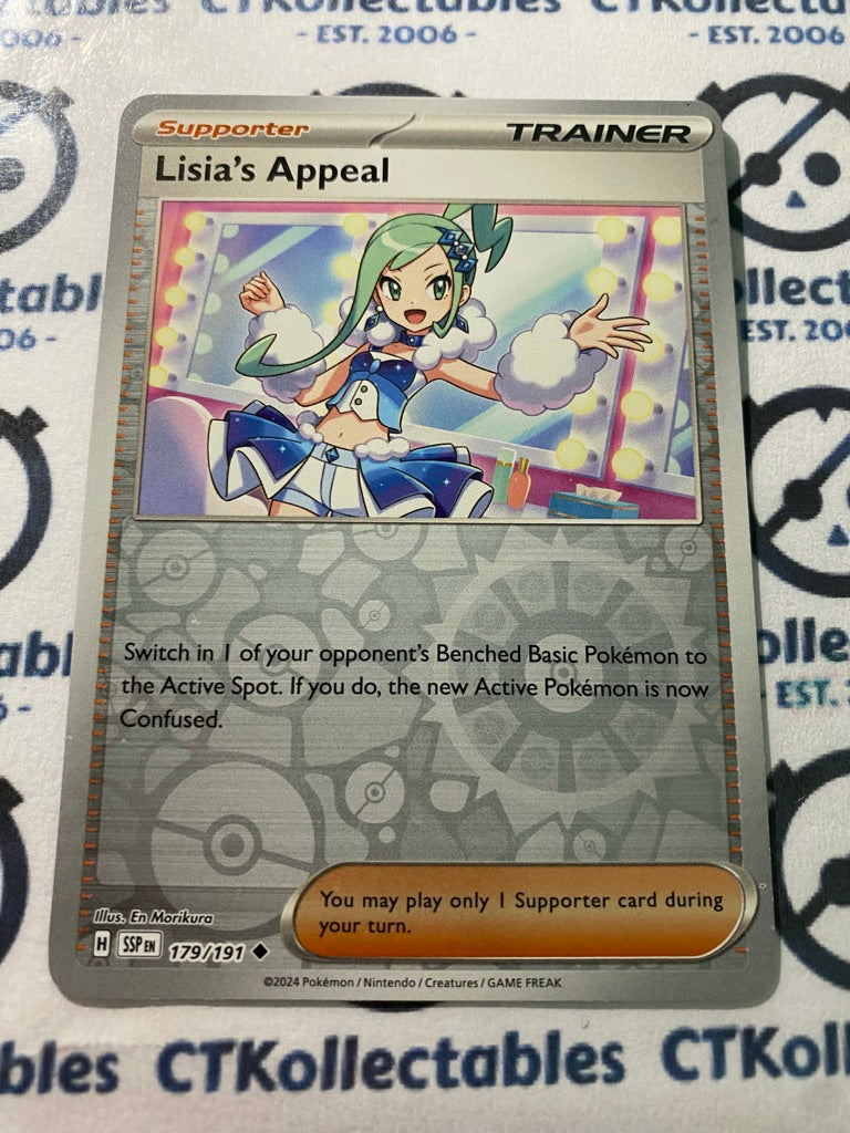 Lisia's Appeal Reverse Holo #179/191 Surging Sparks Pokémon TCG 2024