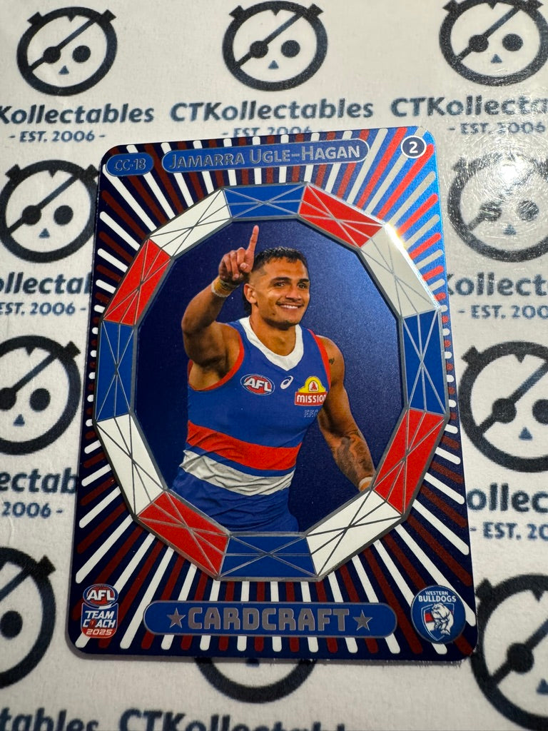 2025 AFL Teamcoach Jamarra Ugle-hagan Card craft #2 CC-18 Bulldogs