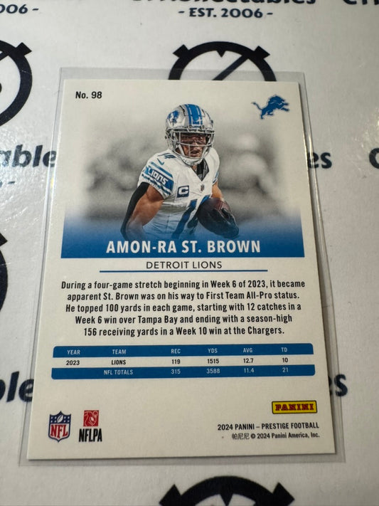 2024 NFL Prestige Dots Xtra Points #98 Amon-Ra St. Brown Detroit Lions