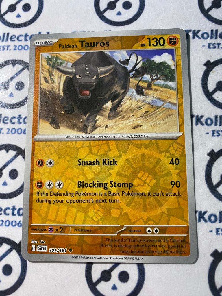 Paldean Tauros Reverse Holo #101/191 Surging Sparks Pokémon TCG 2024