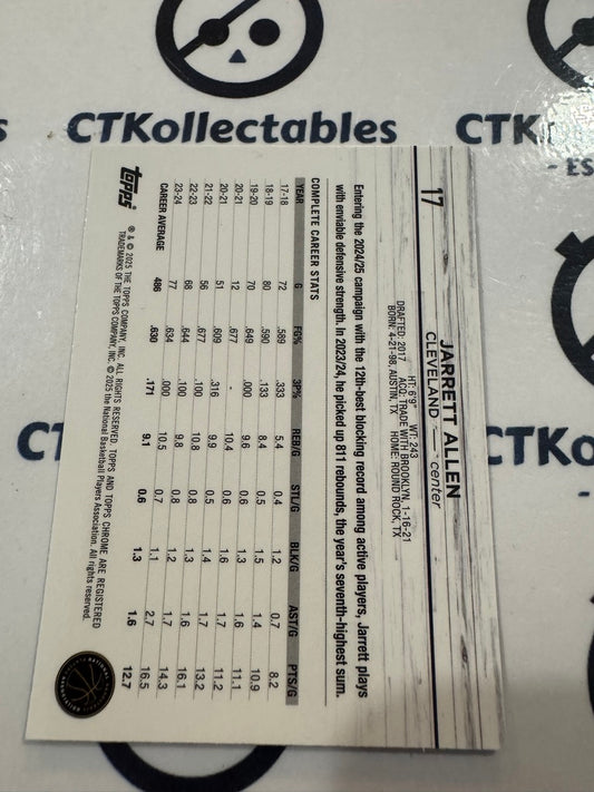 2024/25 Topps NBA Chrome Jarrett Allen Green Logo Refractor #17 Cavs