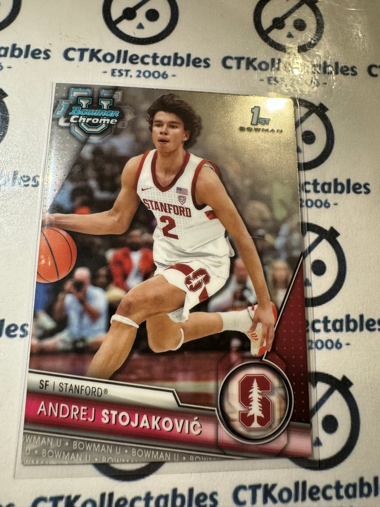 2023/24 Bowman Chrome University Andrej Stojakovic #73 1st Bowman