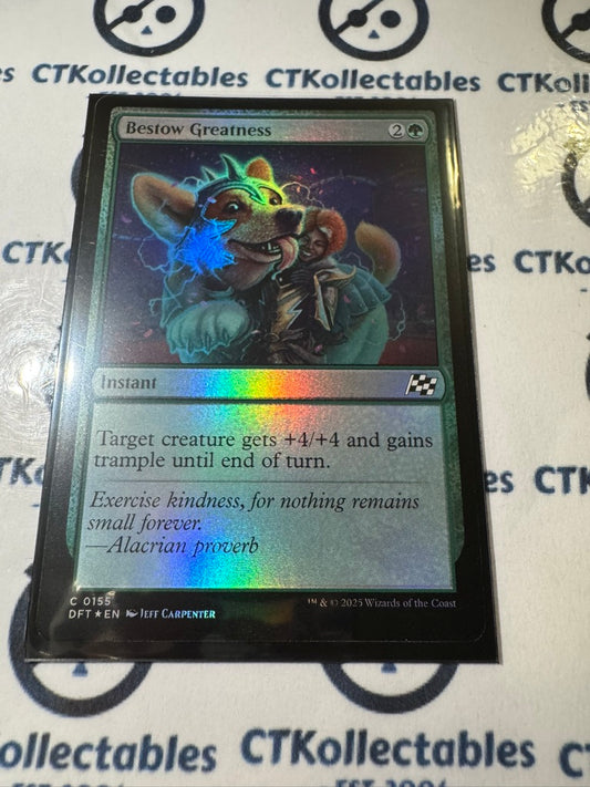 2025 Magic The Gathering AETHERDRIFT Bestow Greatness # C 0155 Foil