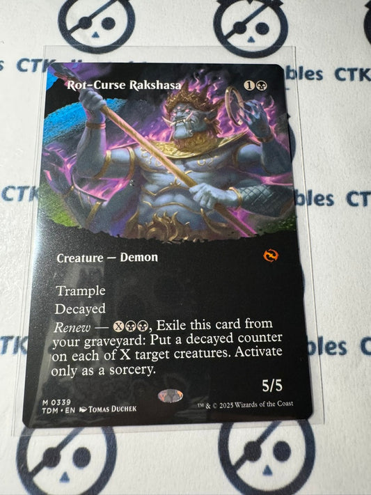 Magic The Gathering Tarkir Dragonstorm 0339 Rot-Curse Rakshasa BORDERLESS M