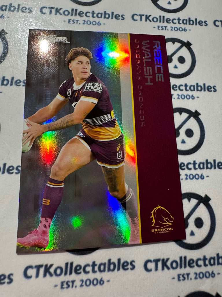 2025 NRL Traders Silver Parallel PS 009 REECE WALSH BRONCOS