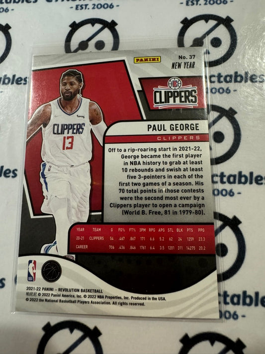 2021-22 NBA Panini Revolution Paul George NEW YEAR ICE Card #37