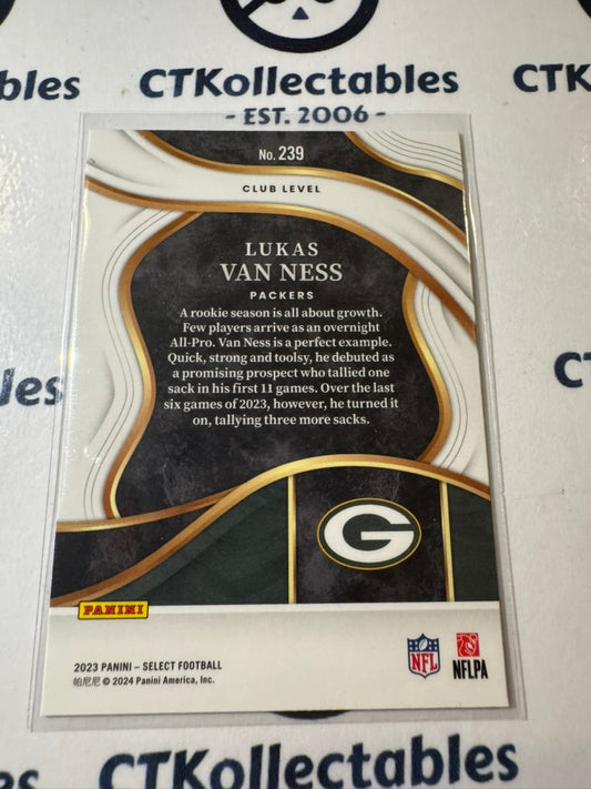 2023 NFL Panini Select Club Level Rookie #239 Lukas Van Ness Packers