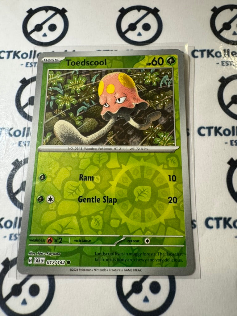Toedscool Reverse Holo #017/142 Stellar Crown Scarlet & Violet Pokemon