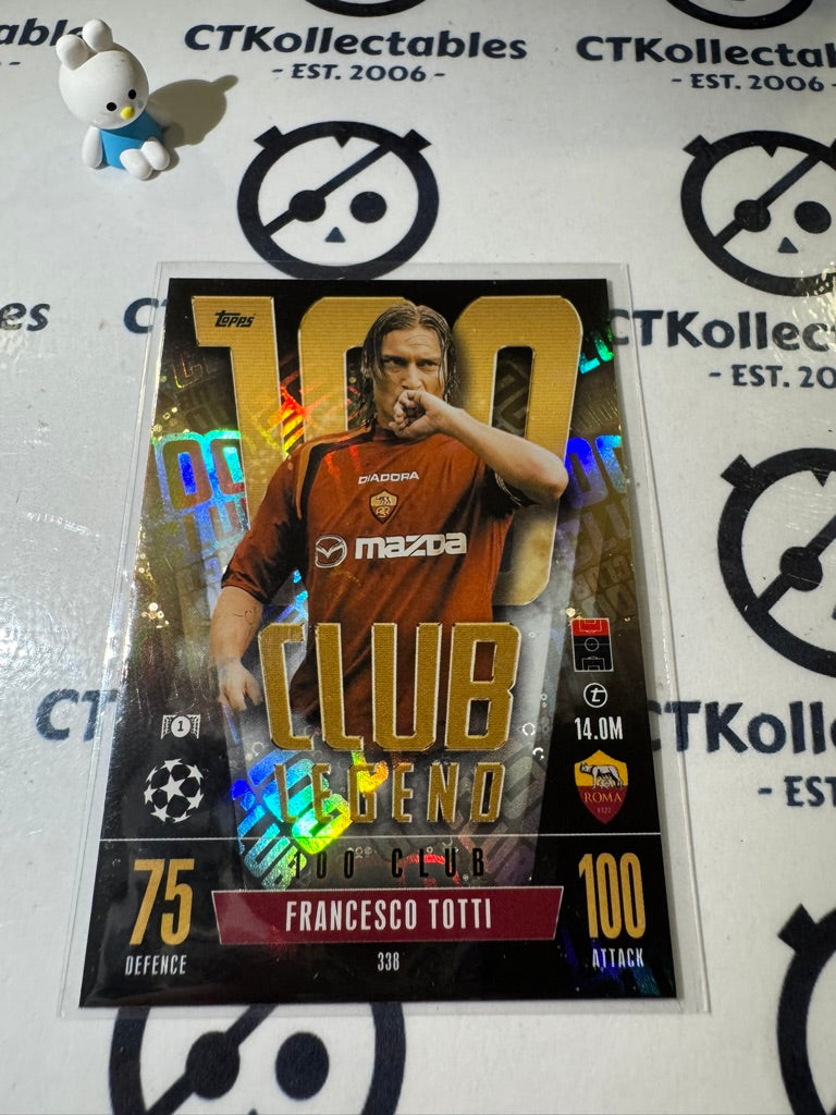 2023-24 TOPPS MATCH ATTAX FRANCESSO TOTTI 100 CLUB LEGEND #338