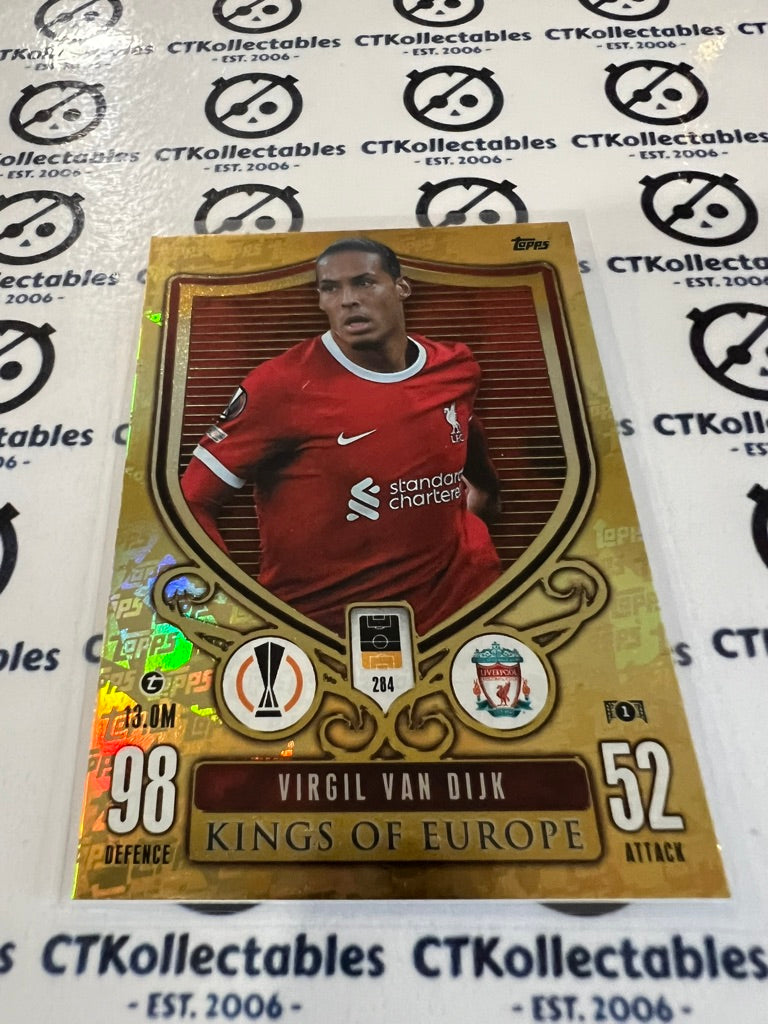 2023-24 TOPPS MATCH ATTAX Virgil Van Dijk Kings Of Europe #284 SOCCER CARD