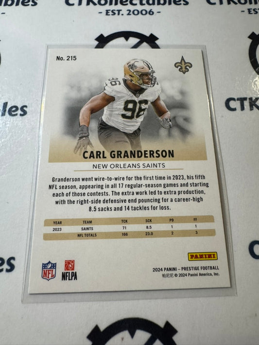 2024 NFL Prestige Dots Xtra Points #215 Carl Granderson New Orleans Saints