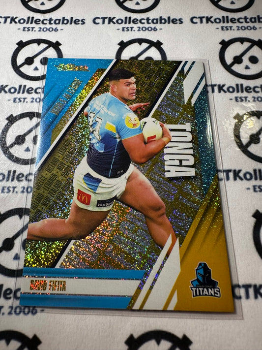 2024 TLA NRL Traders World In League - Gold David Fifita #019/100 Titans